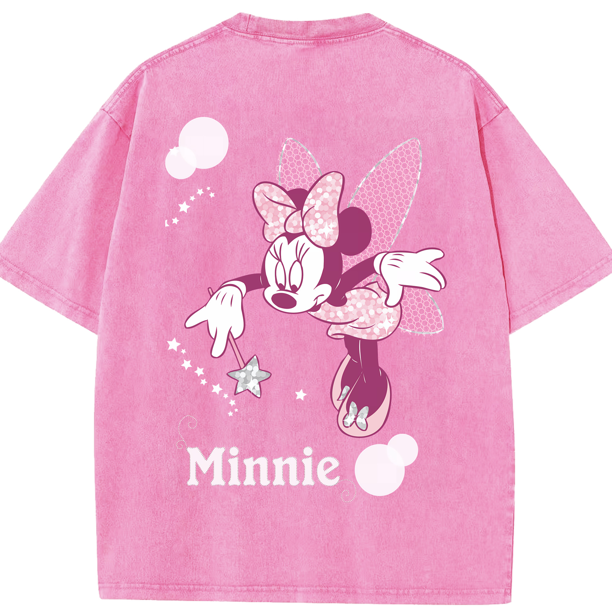 （画像用） ミッキーマウス Mickey Mouse 綿100% ヴィンテージ風 半袖Tシャツ（背面プリント）